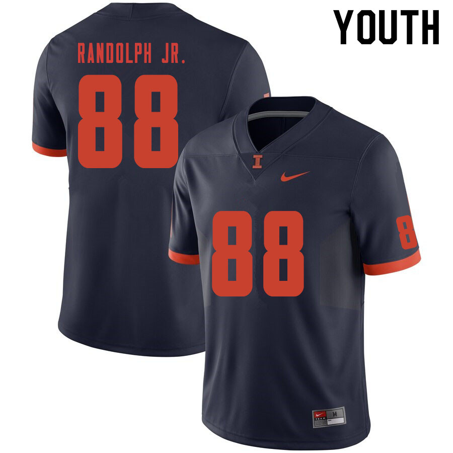 Youth #88 Keith Randolph Jr. Illinois Fighting Illini College Football Jerseys Sale-Navy